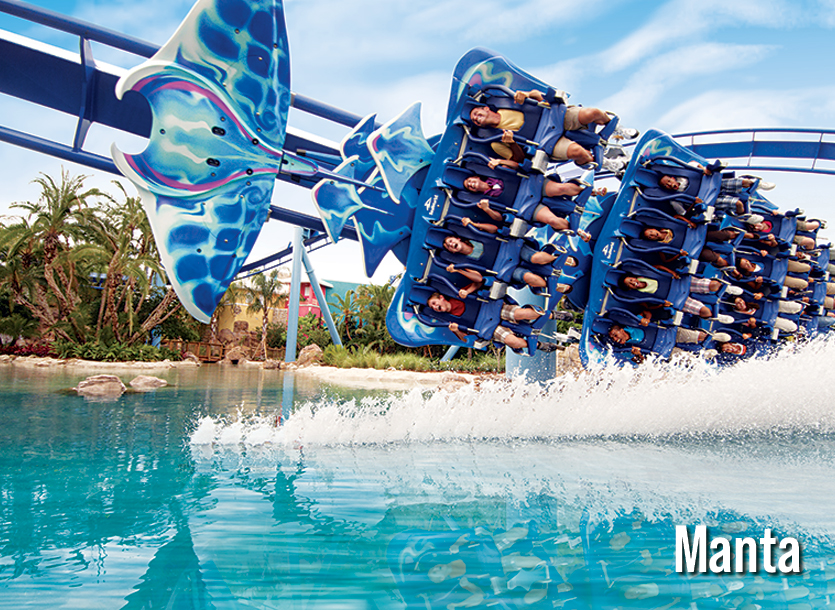 Seaworld Orlando roller coaster - Manta